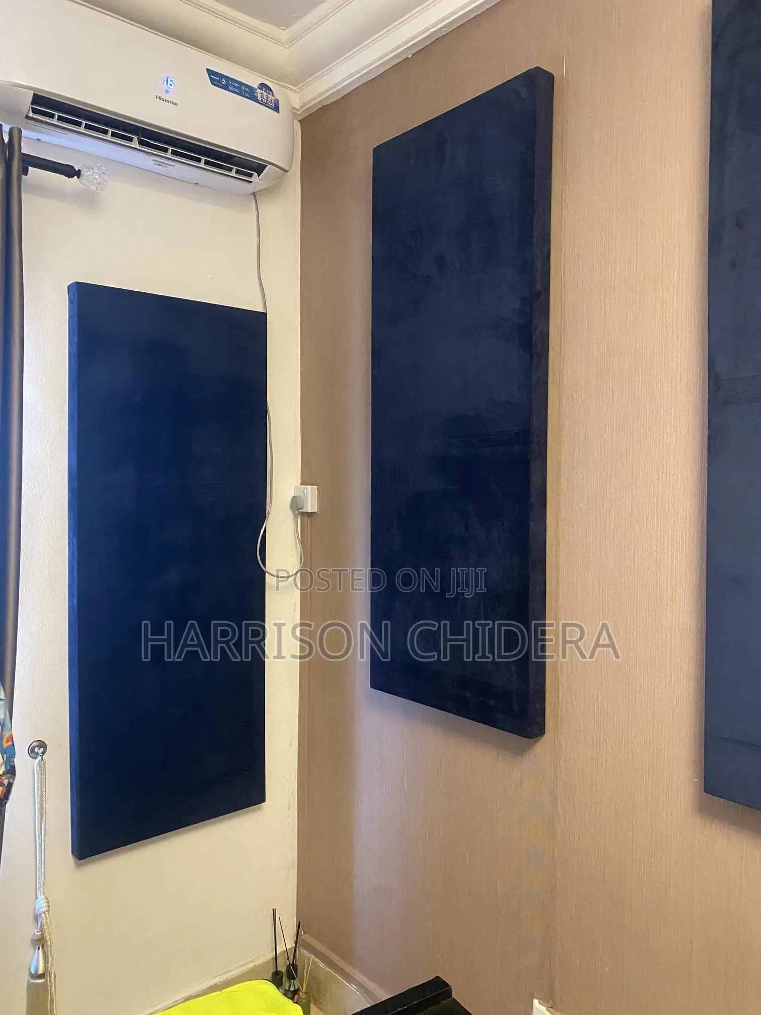 Dark Navy Blue MDF Made Acoustic Panels