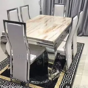 Exquisite Design Marble Dining Table by 6seater