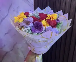 Artificial Flower Bouquet Rose Real Touch