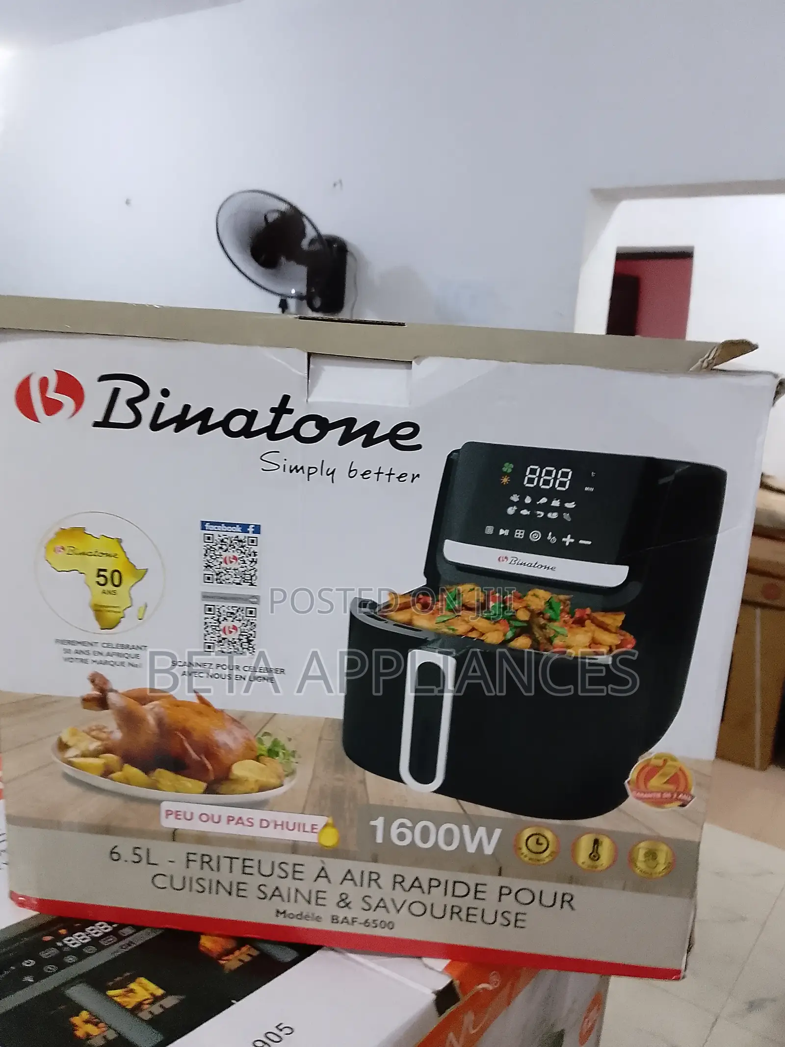 Energy-Efficient Binatone 6.5l Air Fryer