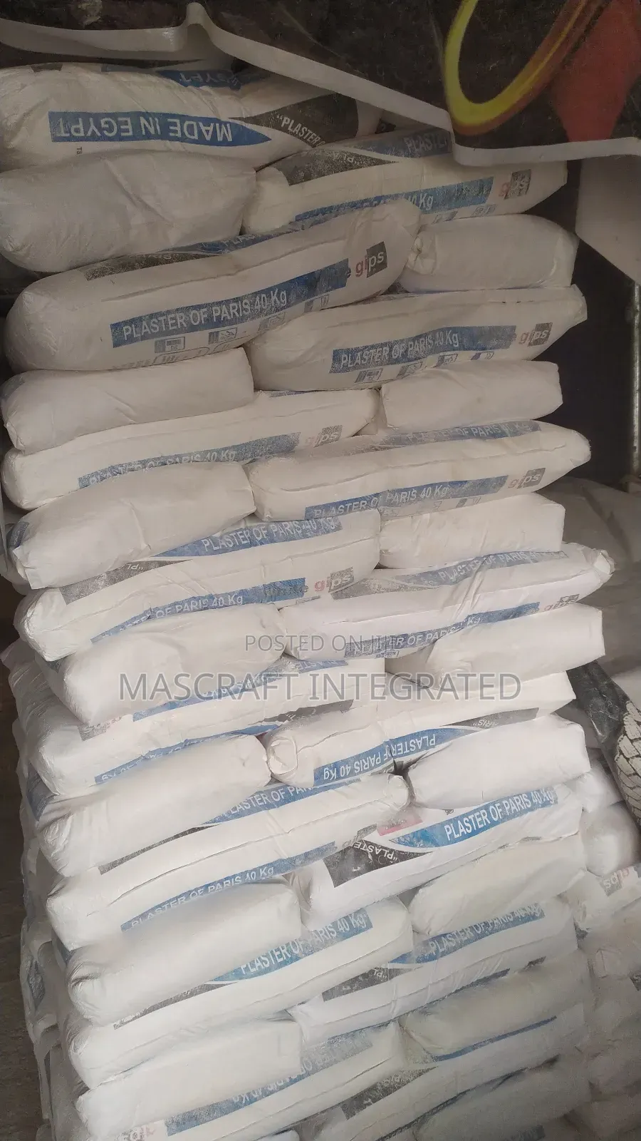 White Gips Gypsum Pop Cement