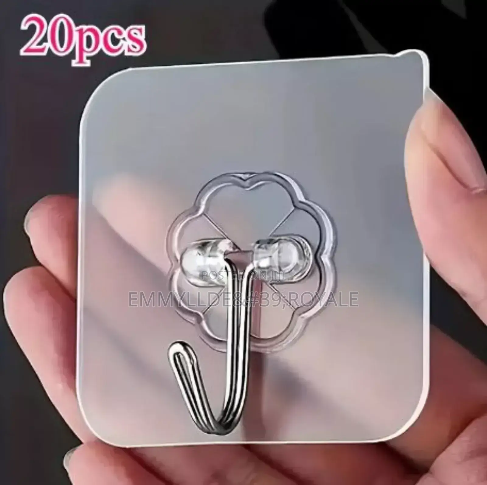 Strong Adhesives Transparent Wall Hooks