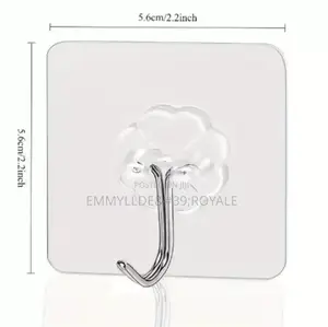 Strong Adhesives Transparent Wall Hooks