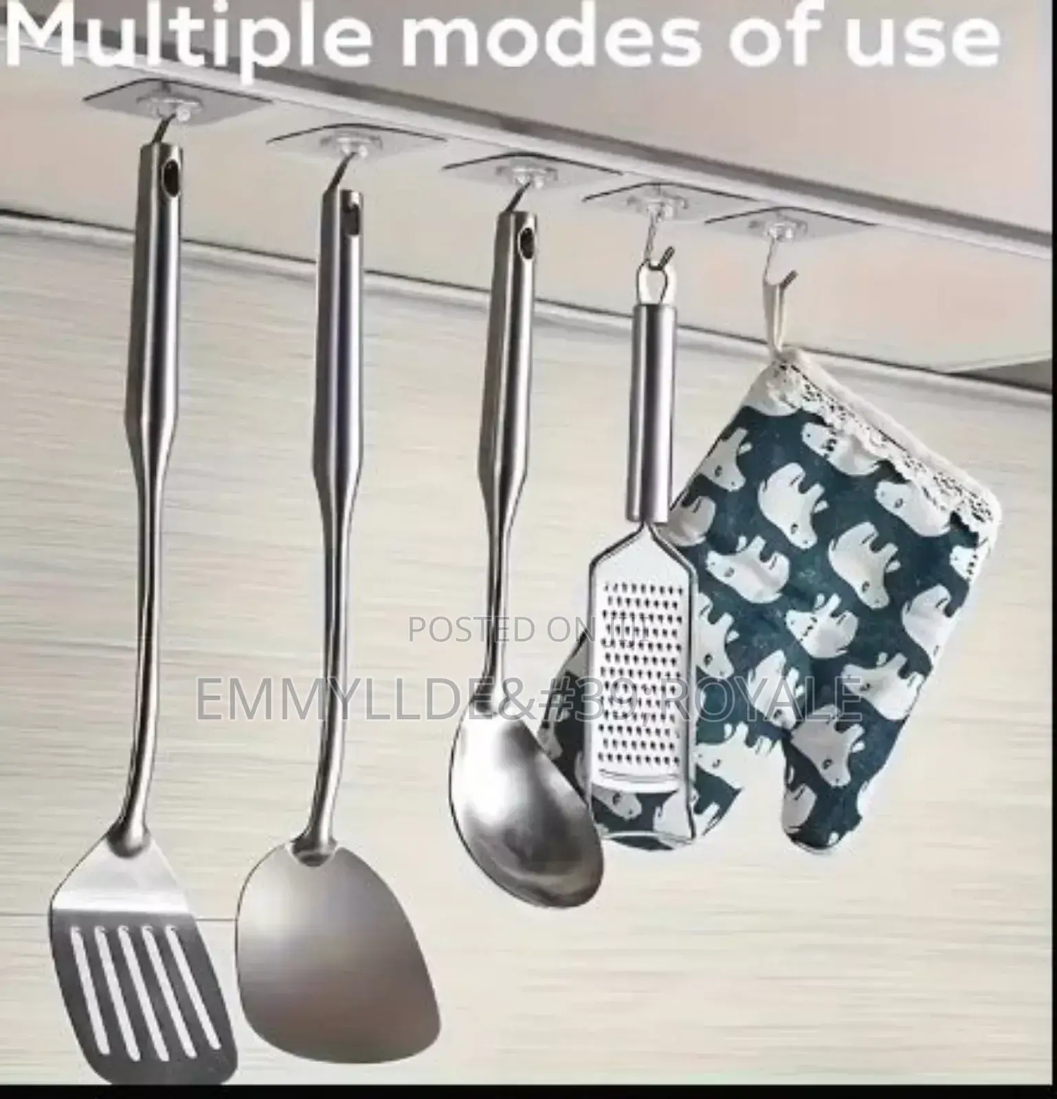 Strong Adhesives Transparent Wall Hooks