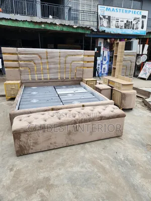 Full Set of 7by6 Padded Bed Frame.