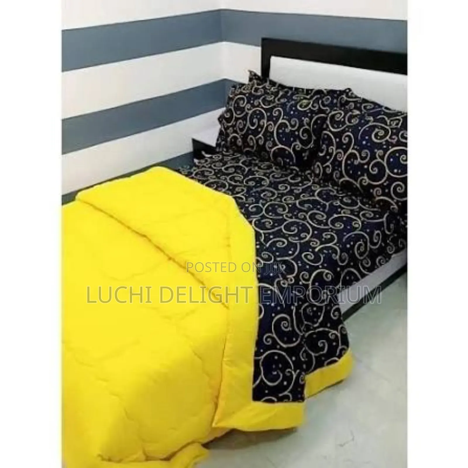 Plain Pattern Cotton Bedsheet + Duvet + Pillowcases