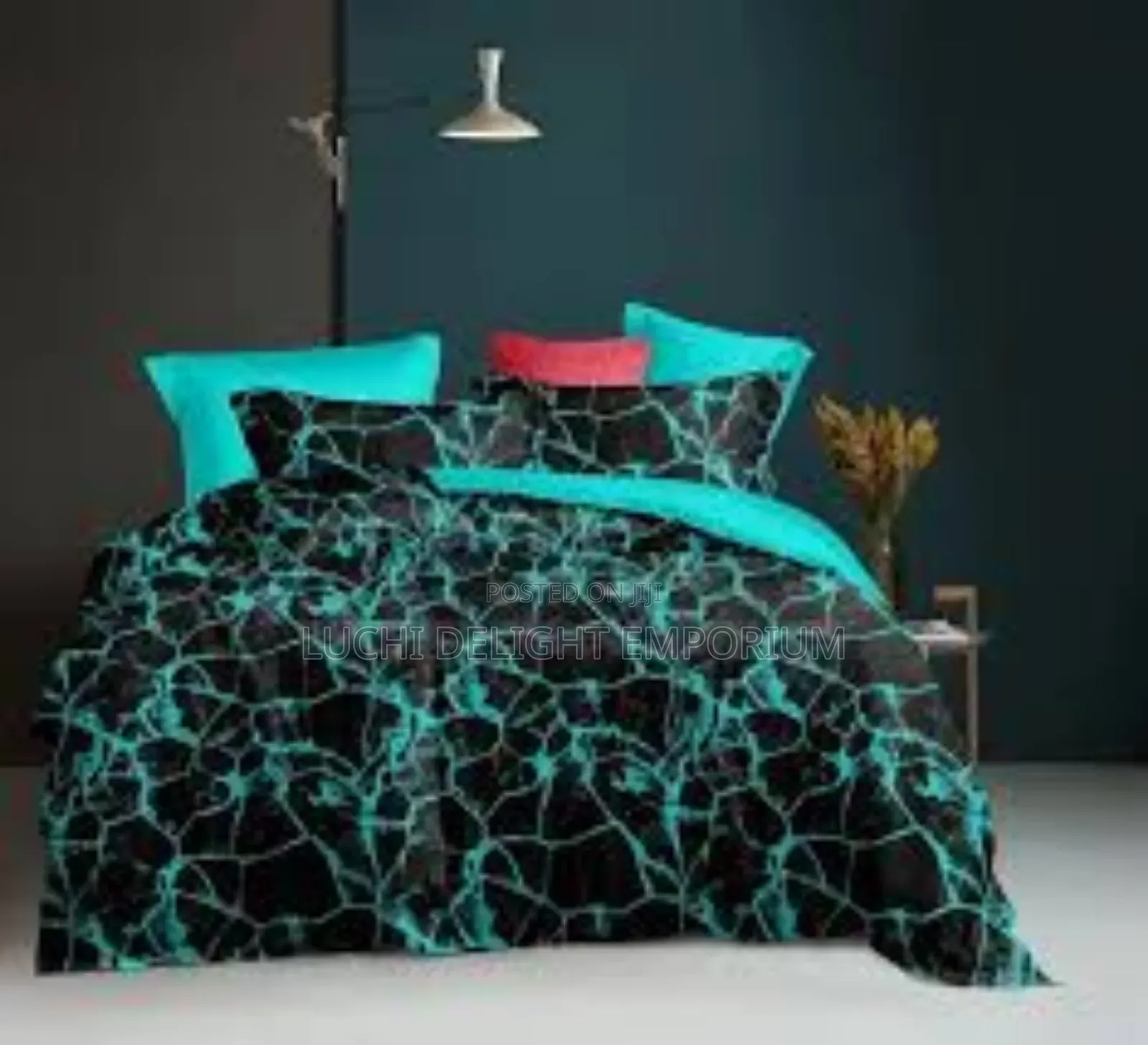Plain Pattern Cotton Bedsheet + Duvet + Pillowcases