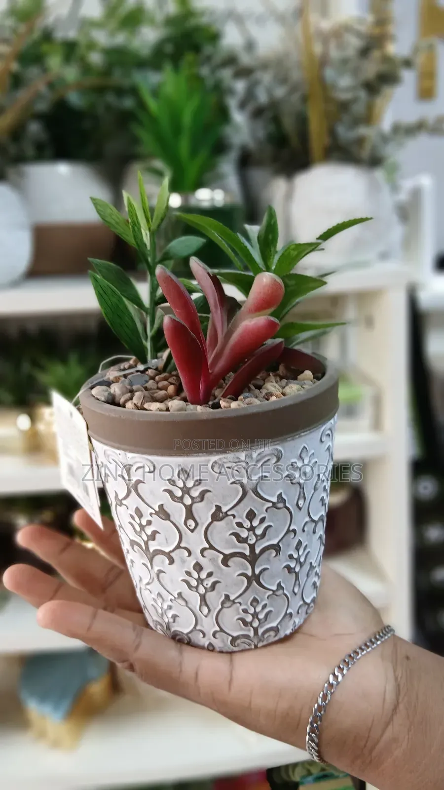 Artificial Succulent in Pot Flower