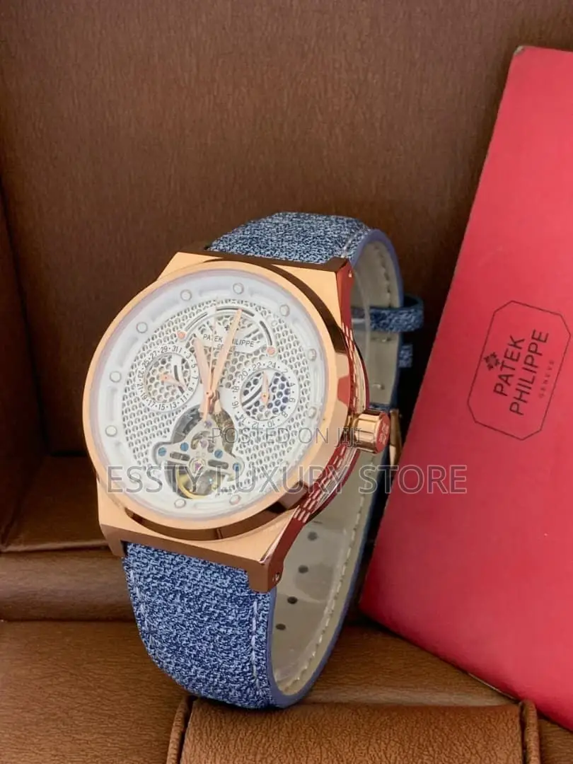 Patek Philippe Automatic Engine Jean Leather Strap