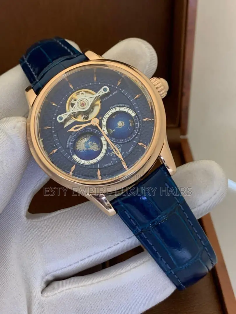 Mont Blanc Luxury Automatic Engine Leather Strap