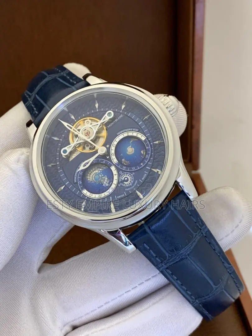 Mont Blanc Luxury Automatic Engine Leather Strap