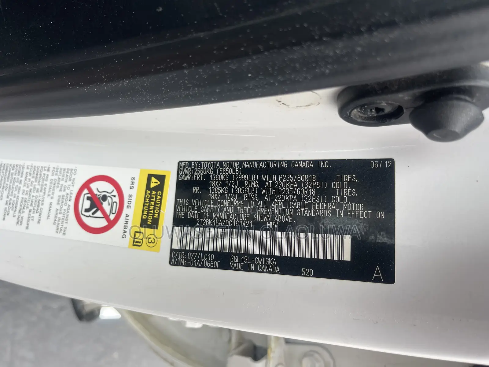 Lexus RX 350 AWD 2012 White