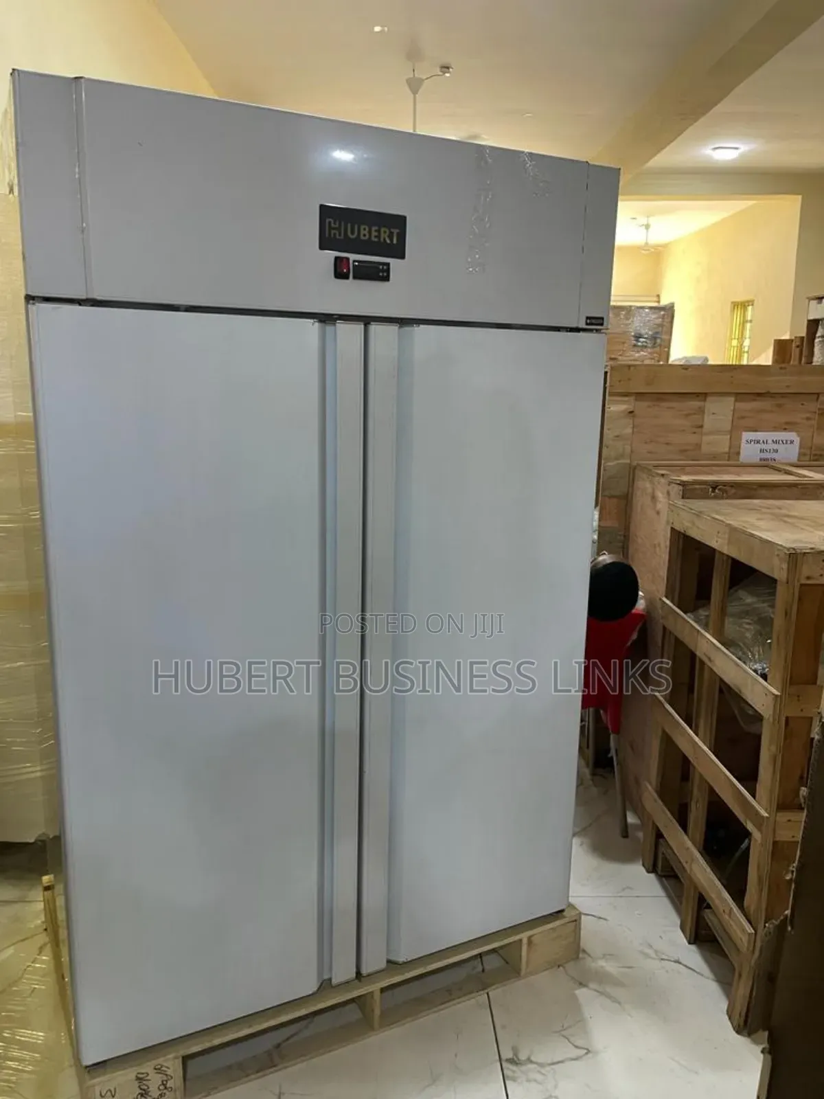 Double Door Upright Stainless Freezer