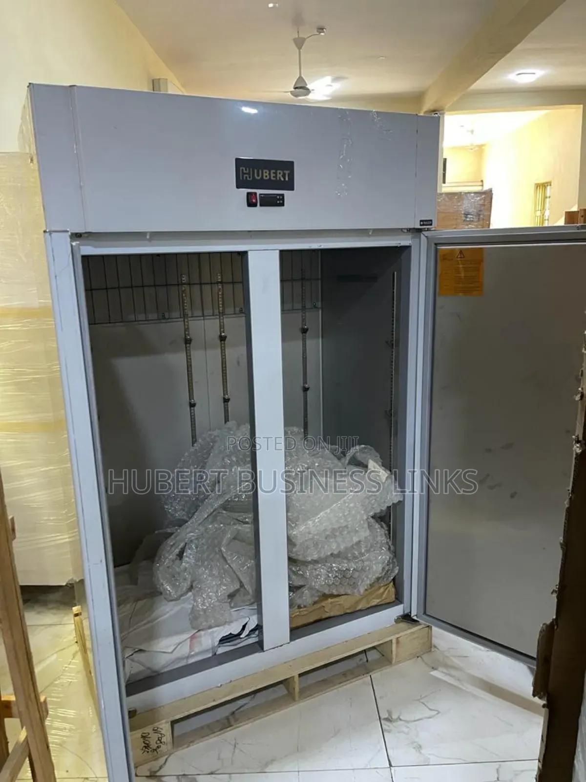 Double Door Upright Stainless Freezer