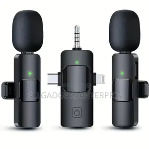 Wireless 3.5mm Lapel Lavalier Double Microphone