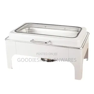 Brown, Marble and White Chafing Dish Luxurious