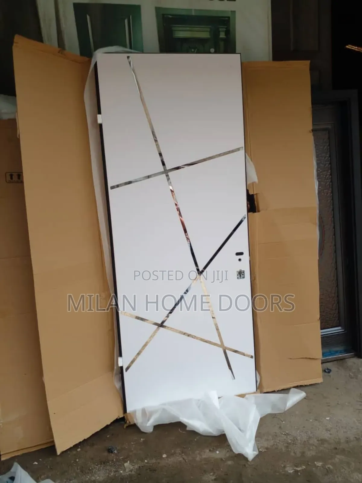 4ft by 8ft White Single Leaf Isreali Security Door