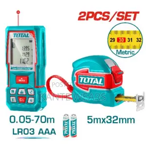 Total Distance Laser Meter 70m With 5m Steel Tape