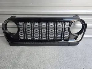Jeep Wrangler Jl / Gladiator Jt Gloss Black Front Grille Cover.