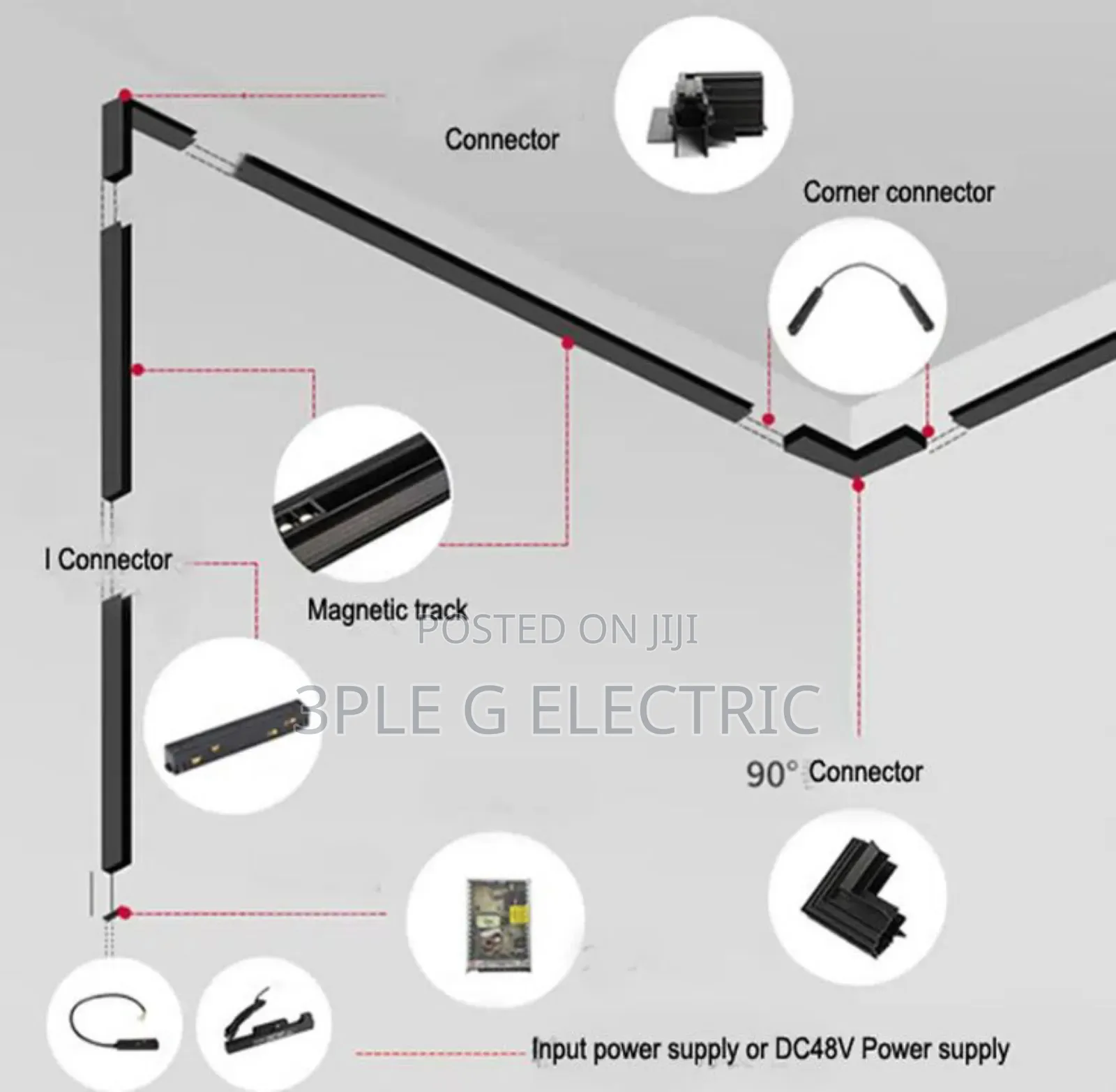 Magnetic Track Light Installation Accessories