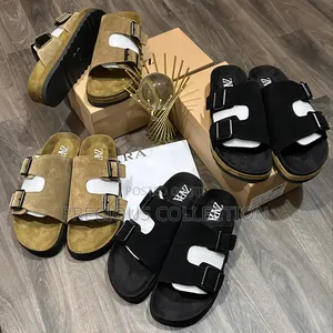 Luxury Zara Buckle Suede Slide