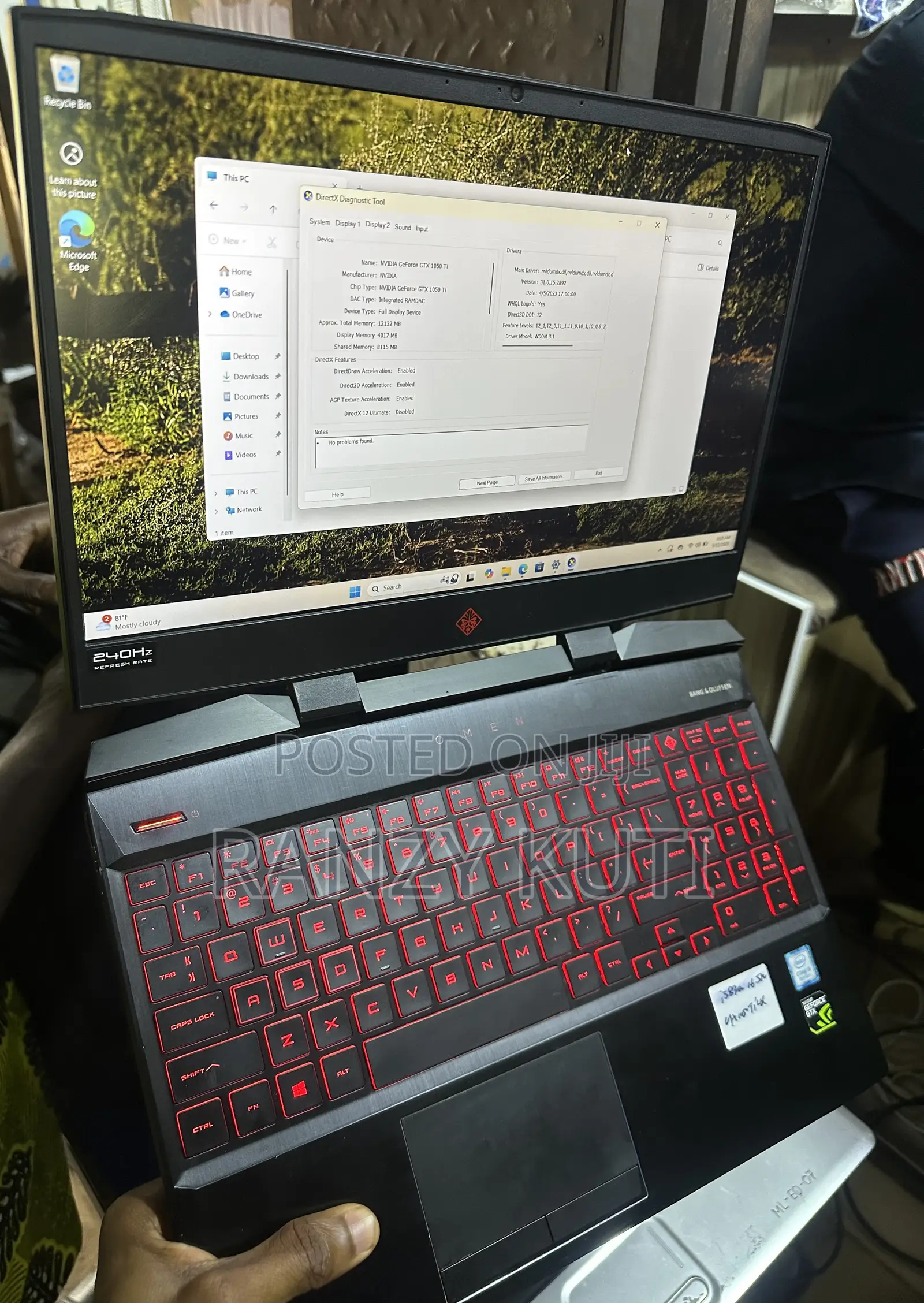 Laptop HP Omen 15-ce0xx 16GB Intel Core i7 SSD 512GB