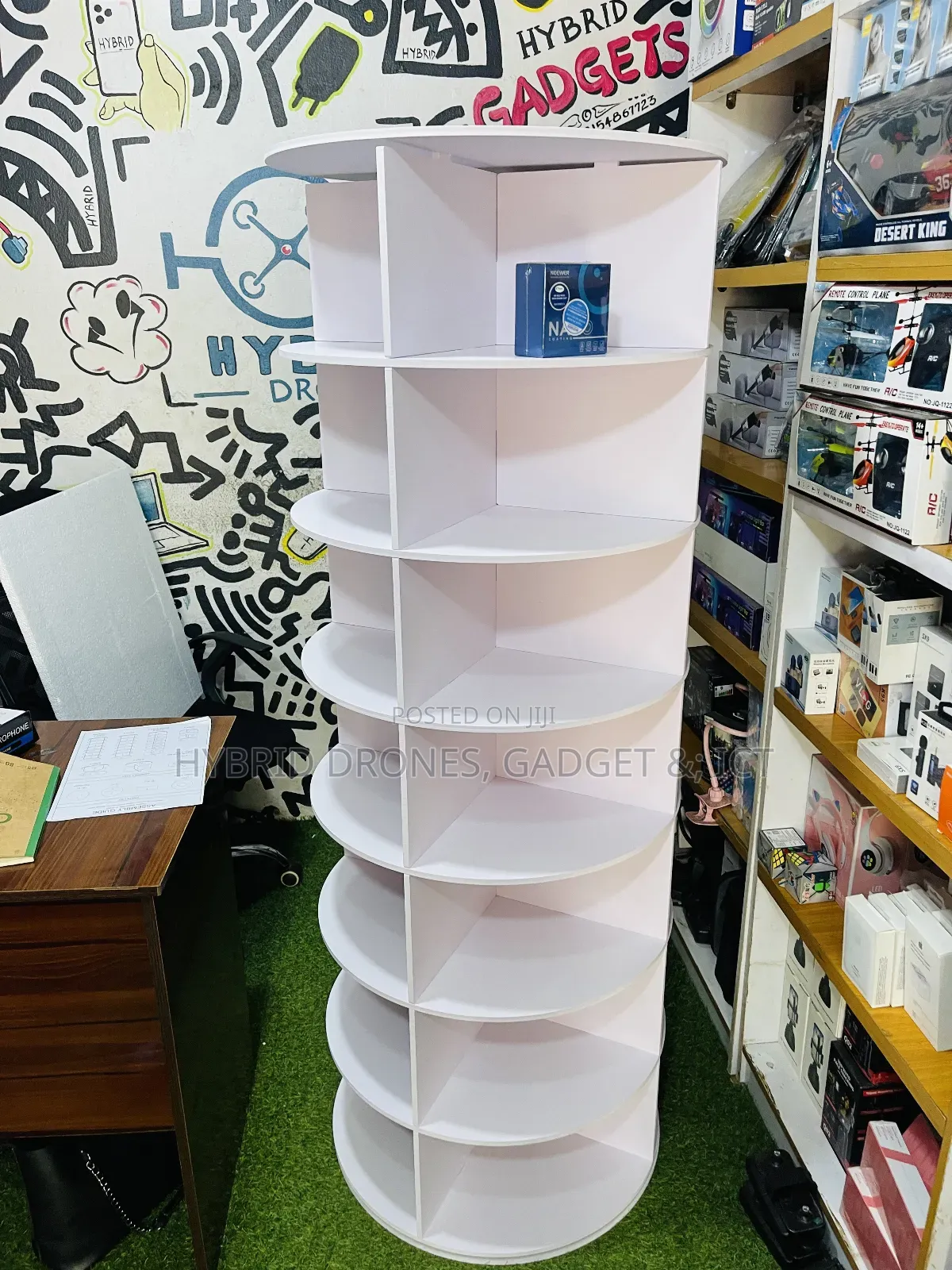 7 Layer Rotating Display Shoe Bag Rack For Home/Business