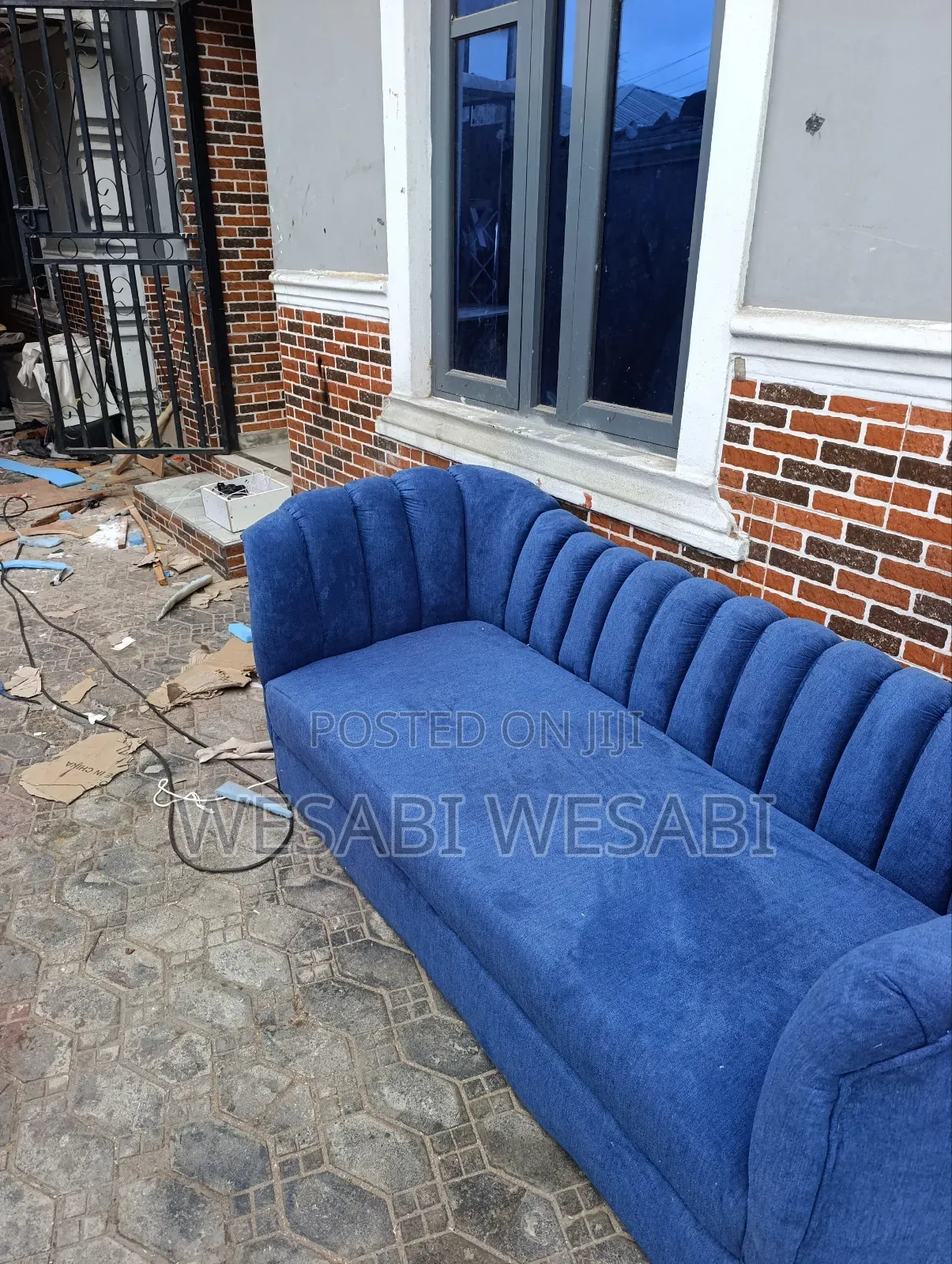 3 Seater With Design and Matt Fabric