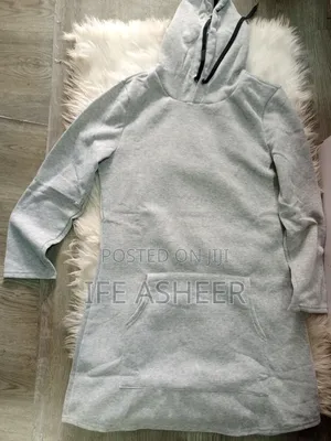 Ladies Hoodie Gown - Gray, Black