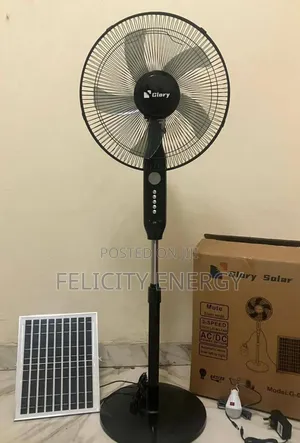 Ac/Dc Rechargeable Solar Fan With Solar Panel Full Installation Kits