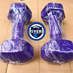 A Pair Of 5kg Vinyl Dumbbell