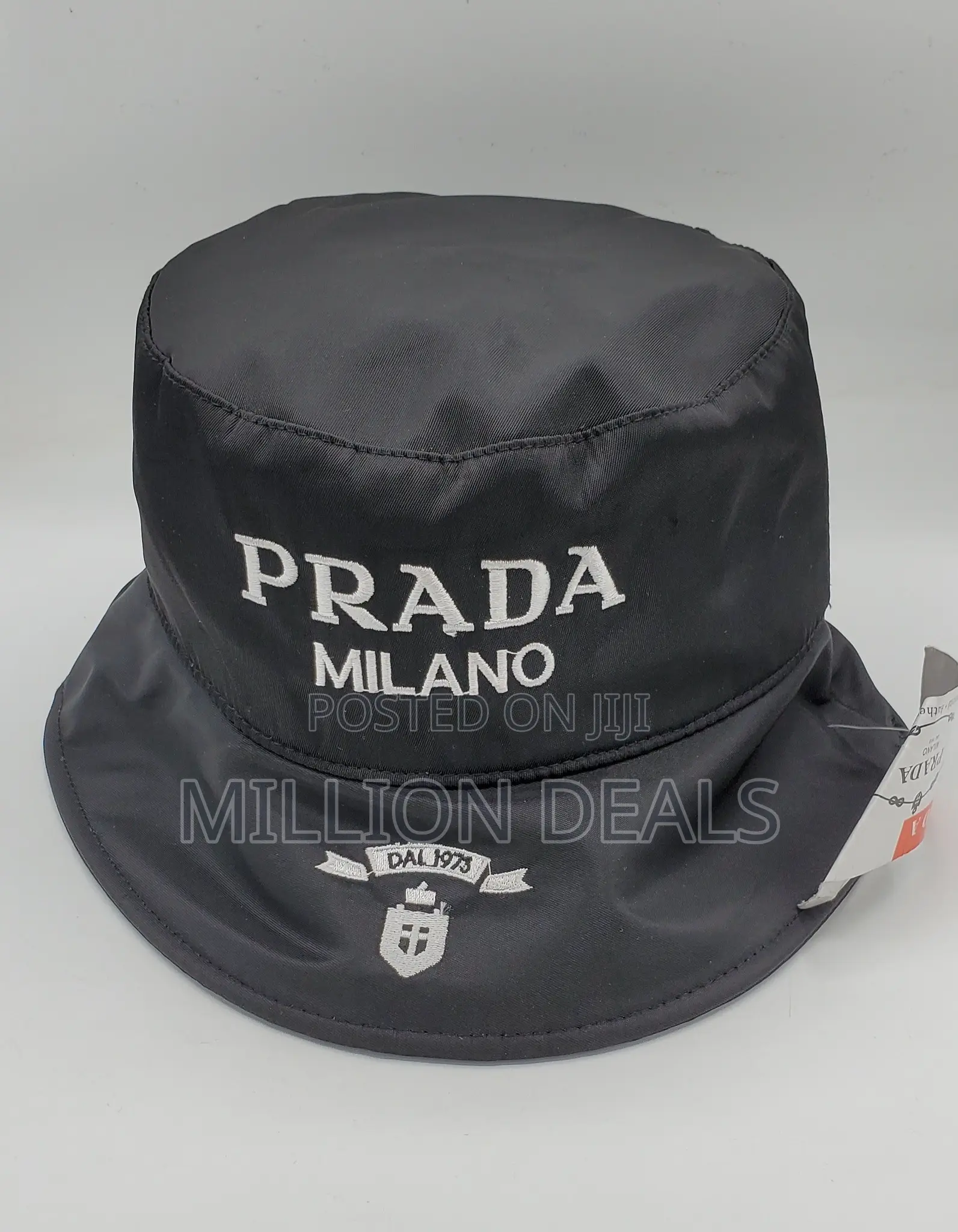 Black Stylish Prada Milano Bucket Hat