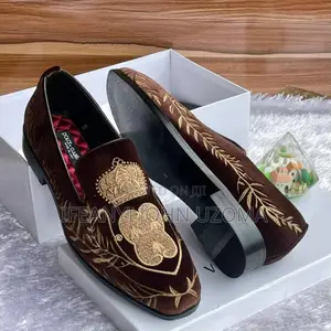Nice Dolce and Gabbana Brown Color Suede Men Shoe