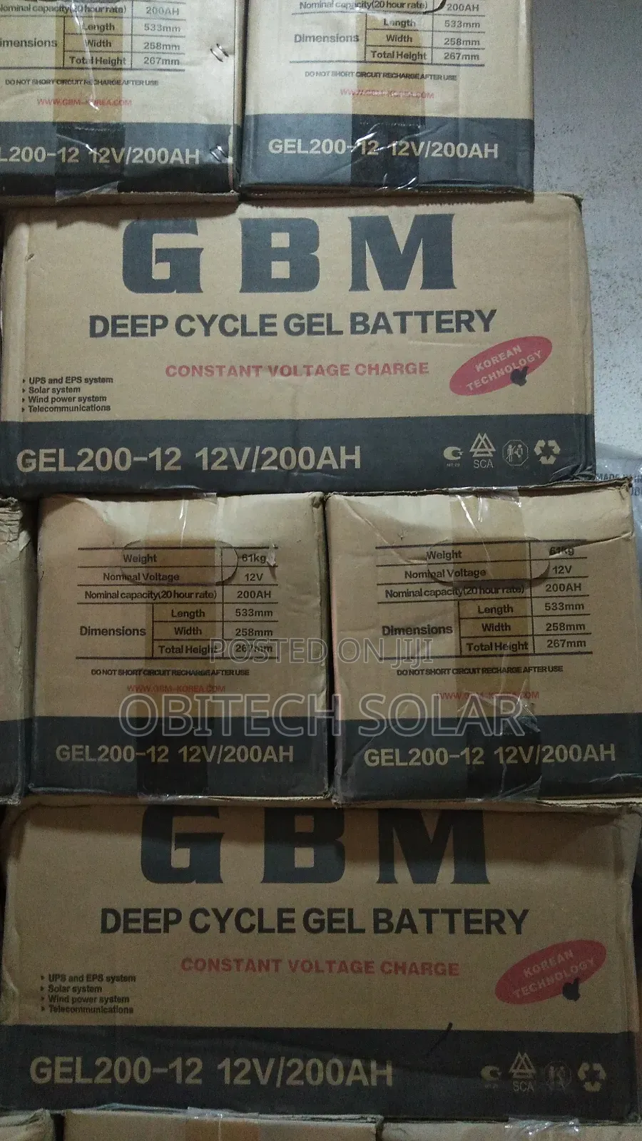 200ah 12v GBM Gel Battery
