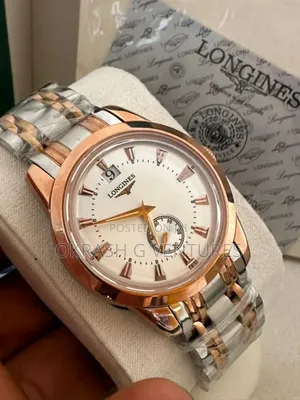 Longines Rose Gold/Silver Chain Watch