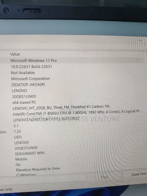 Laptop Lenovo ThinkPad X1 Carbon 16GB Intel Core I7 SSD 256GB