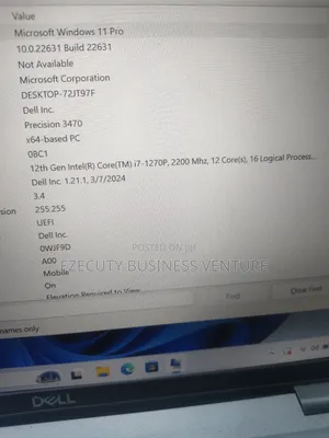 Laptop Dell 8GB Intel Core i7 SSD 512GB