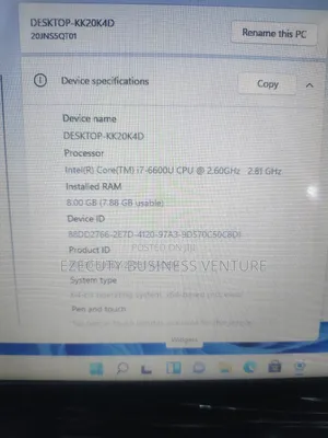 Laptop Lenovo ThinkPad T470 8GB Intel Core I7 SSD 256GB