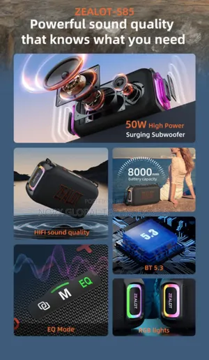Zealot S85 50w Portable Speaker