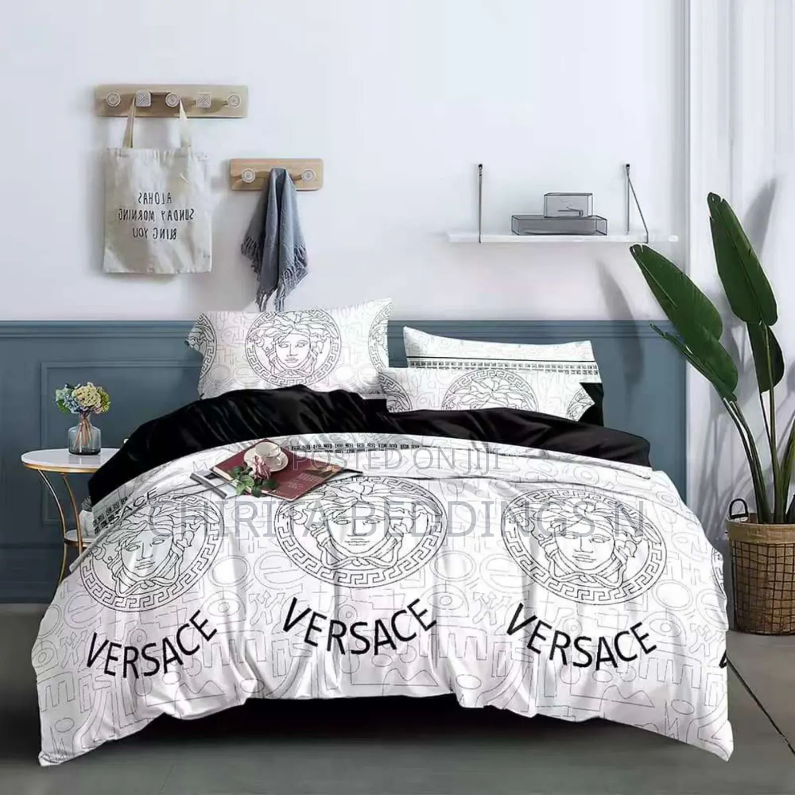 White Designers Bedsheets and Duvet Set