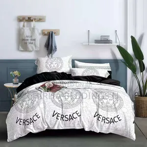 White Designers Bedsheets and Duvet Set