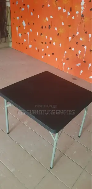 4seaters Square Black Folding Table