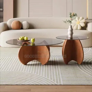 2 in 1 Center Table With Tampered Glass