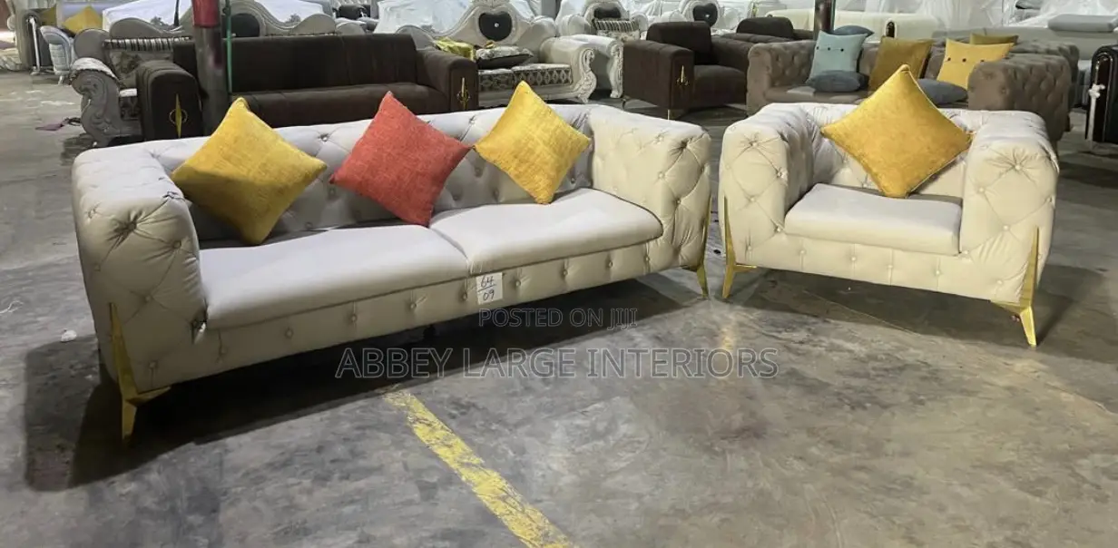 Seven (7) Seater Leather Sofa