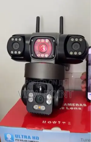 Solar-powered Auto_tracking 4g Rotational Cctv Cam Complete Three Lens