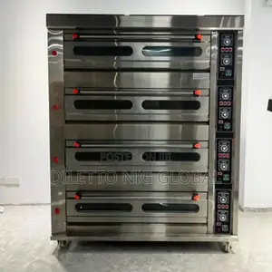 Stainless Steel 4 Deck With 16 Trays Commercial Oven