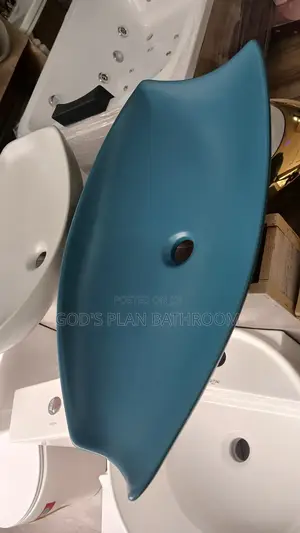 Blue Shapeless Counter Basin
