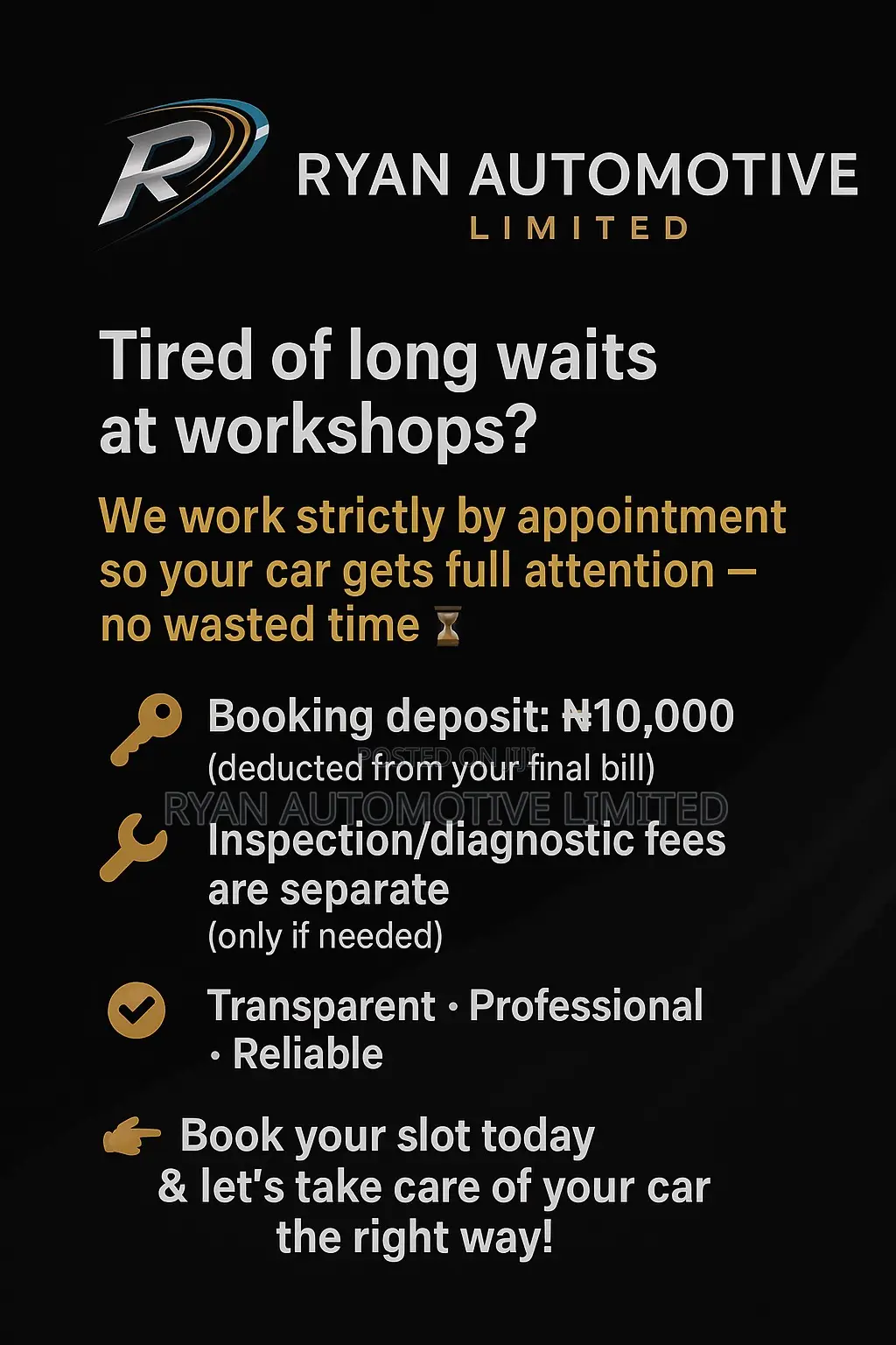 Car Repairs and Services, Vehicle Inspection, Computerized Scanning.