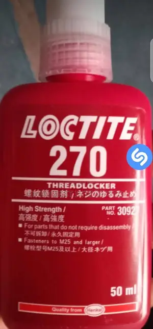 Loctite 270 Threadlocker.