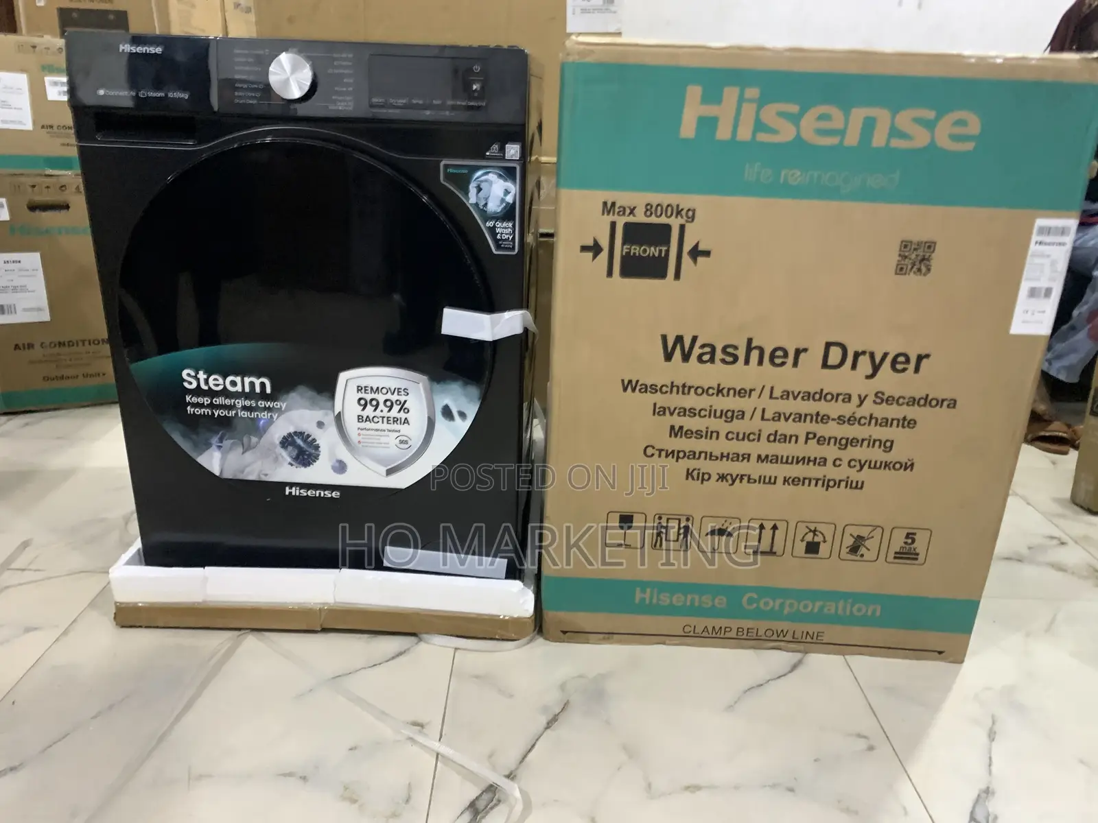 Get Your Hisense 10.5/6kg Automatic Front Load Washer Dryer Now!